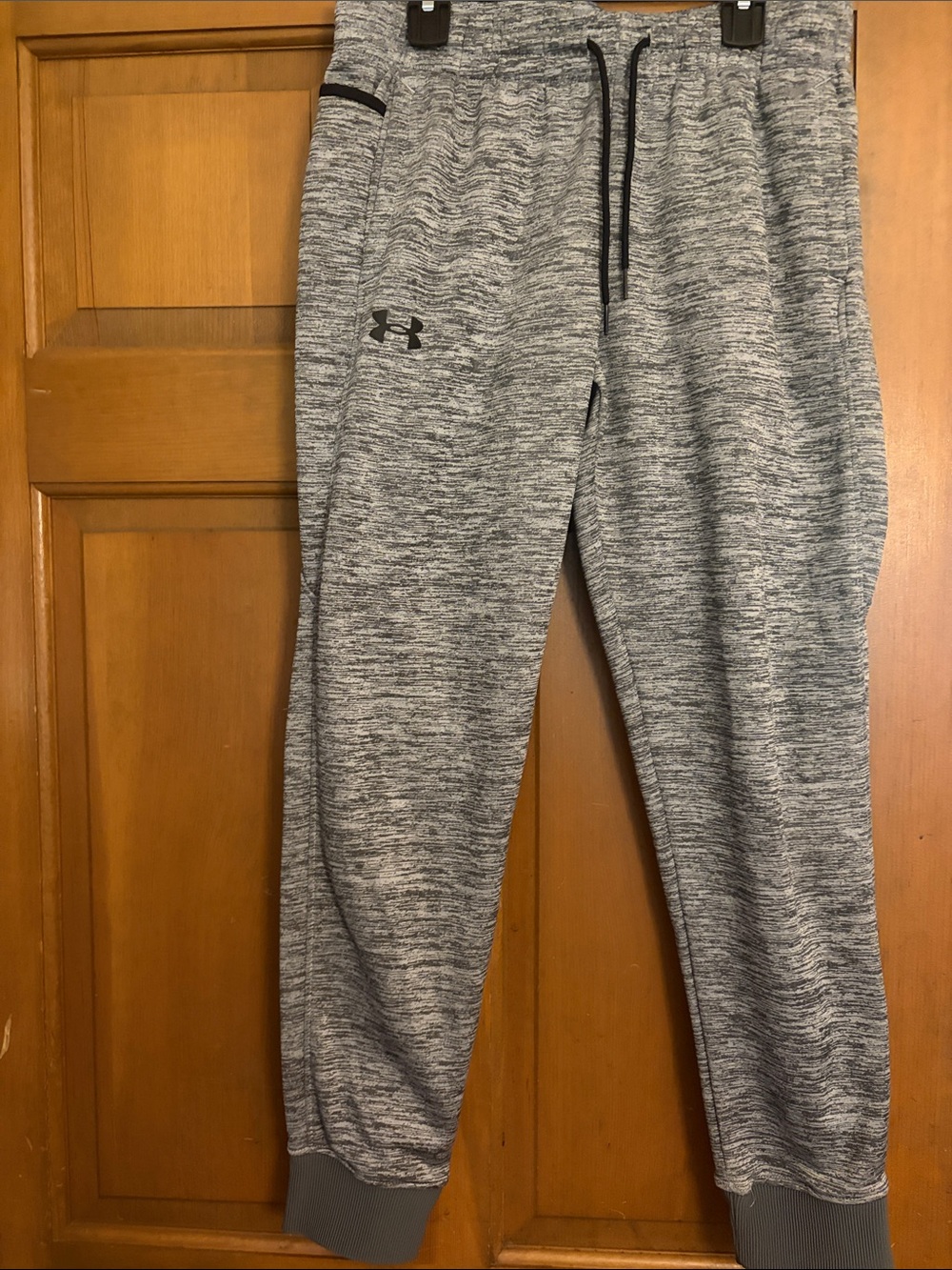 Under Armour Heather Gray Marled Joggers with Black Accents